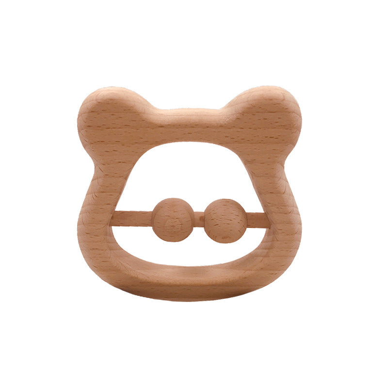 Organic Wooden Rattling Teether Toys for Infants