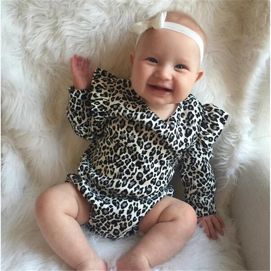 One-piece Romper For Girls With Leopard Print In Europe And AmericaThe Toddly