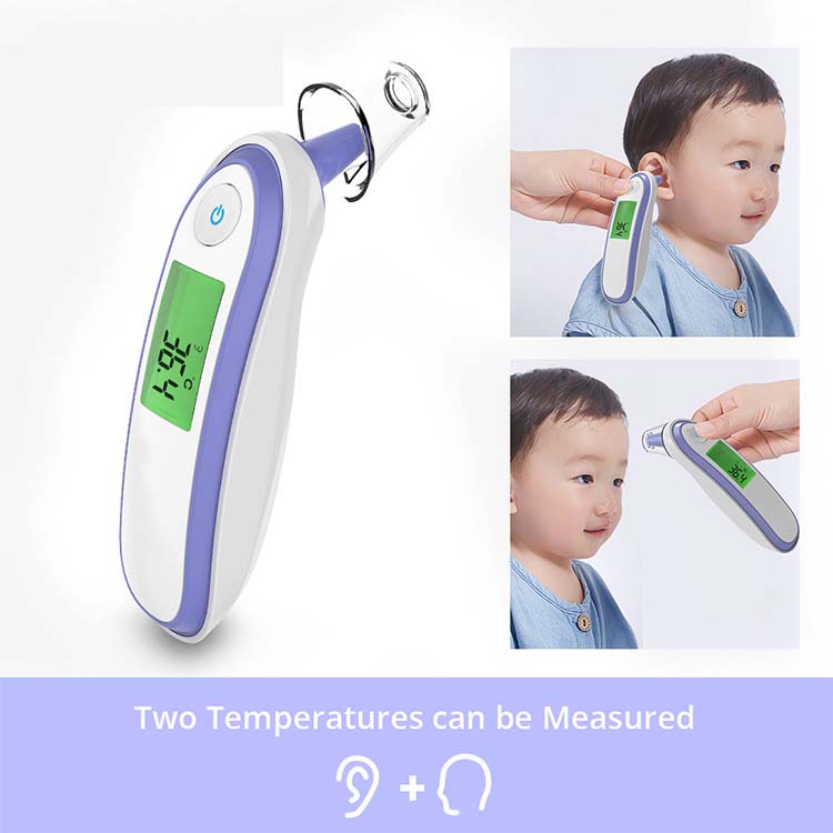 LCD Infrared Thermometer Dual Mode Digital Thermometer Forehead Ear Thermometer Clinical Thermometer for Kids Fast Thermometer - Thetoddly