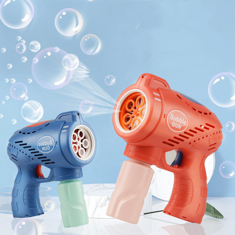 Electric Five-Hole Bubble Blower Gun for Kids