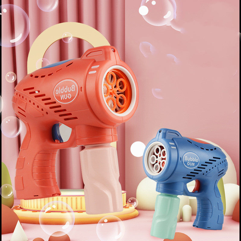 Electric Five-Hole Bubble Blower Gun for Kids