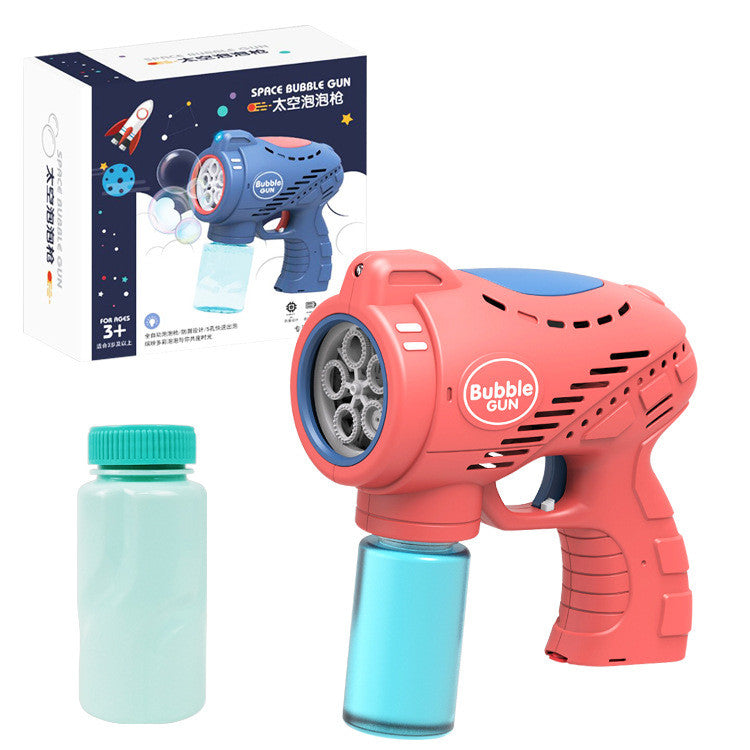 Electric Five-Hole Bubble Blower Gun for Kids