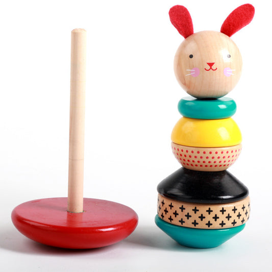 Wooden Bunny Stacking Toy for Kids