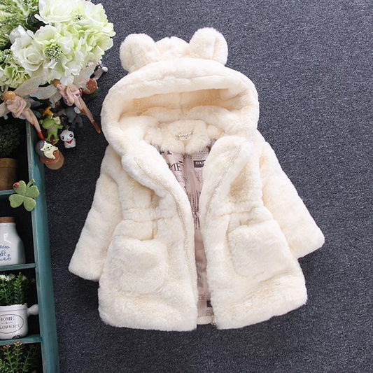 A girl's fur coat for autumn and winter - The Toddly