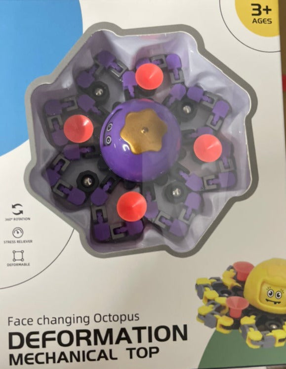 Shape Changing Octopus Suction Hand Spinner Toys For Kids