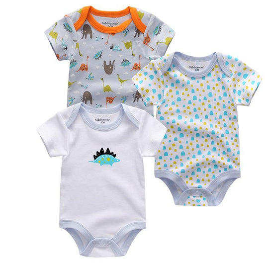 3-pack Dino World Newborn Baby Bodysuit - The Toddly