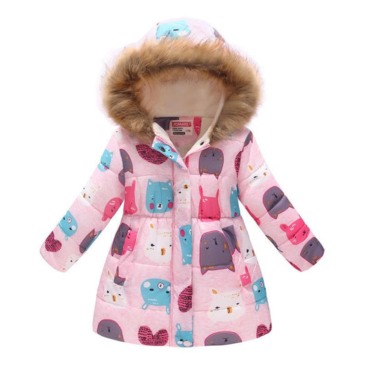 Veste d'hiver chaude rembourrée pour petites filles