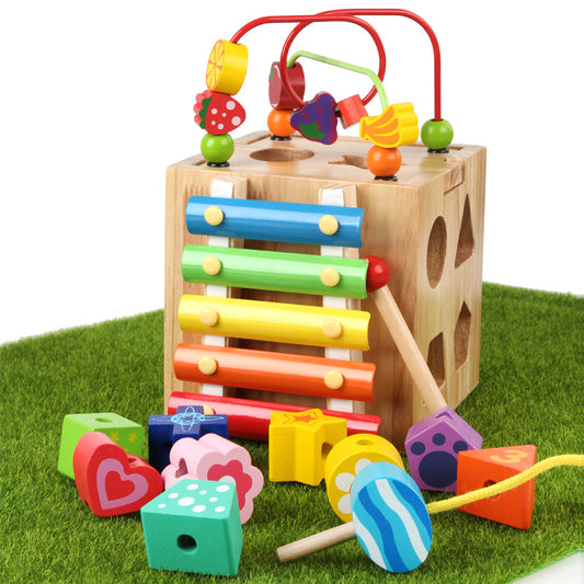 Kids Activity Cube Wooden Educational Toys For Toddlers