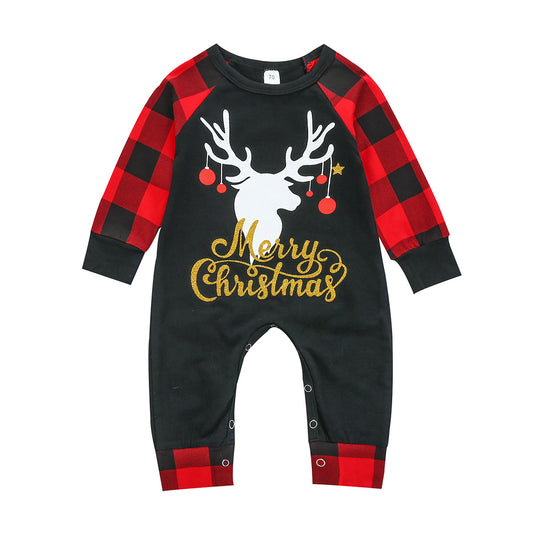 Christmas Baby Romper Xmas Outfits för pojkar och flickor