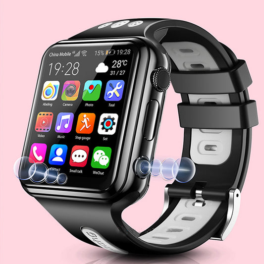 W5 4G smartwatch with GPS watch for kids phone watch Black