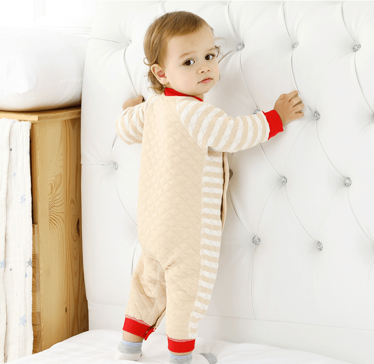 Autumn and winter cotton baby clothes winter coat and baby romper with thick clothes to keep warm - The Toddly