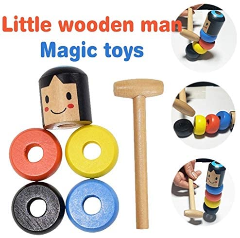 Tumbler Puppet Toy Wooden Man Funny Magic Toys