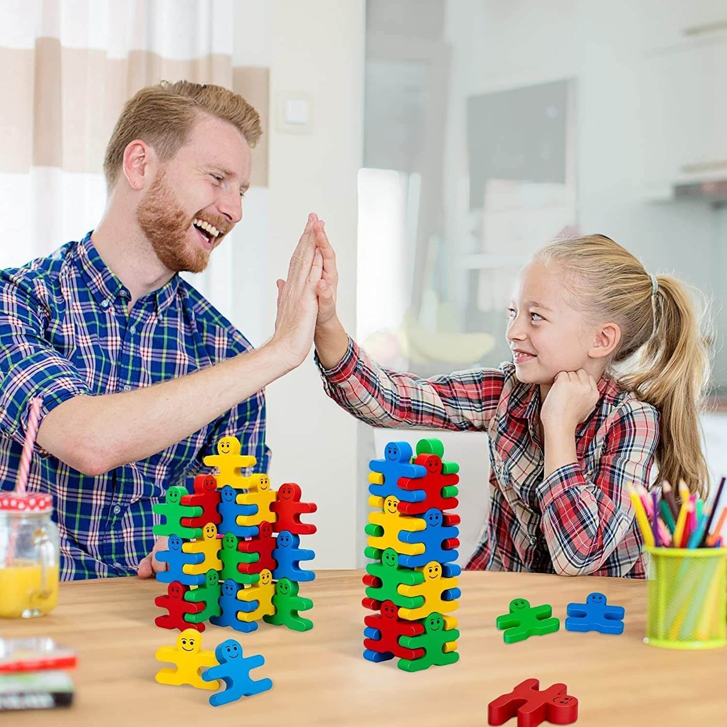 Creative Balance Blocks Jouets empilables en bois pour enfants