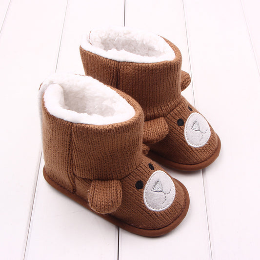 Zachte babyschoenen met fleece peuterlaarzen voor jongens en meisjes