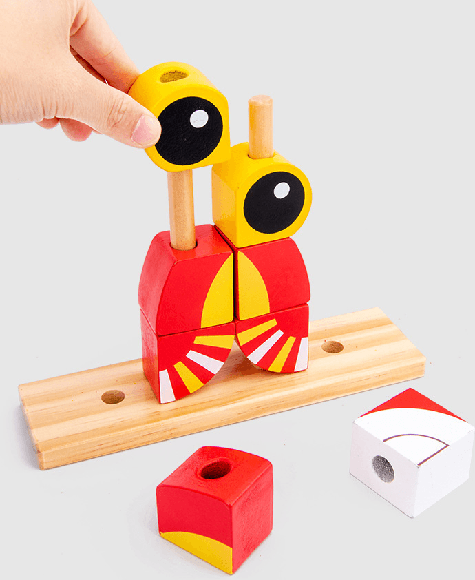 Animal Wooden Building Blocks Wooden Blocks Puzzle Toy - The Toddly