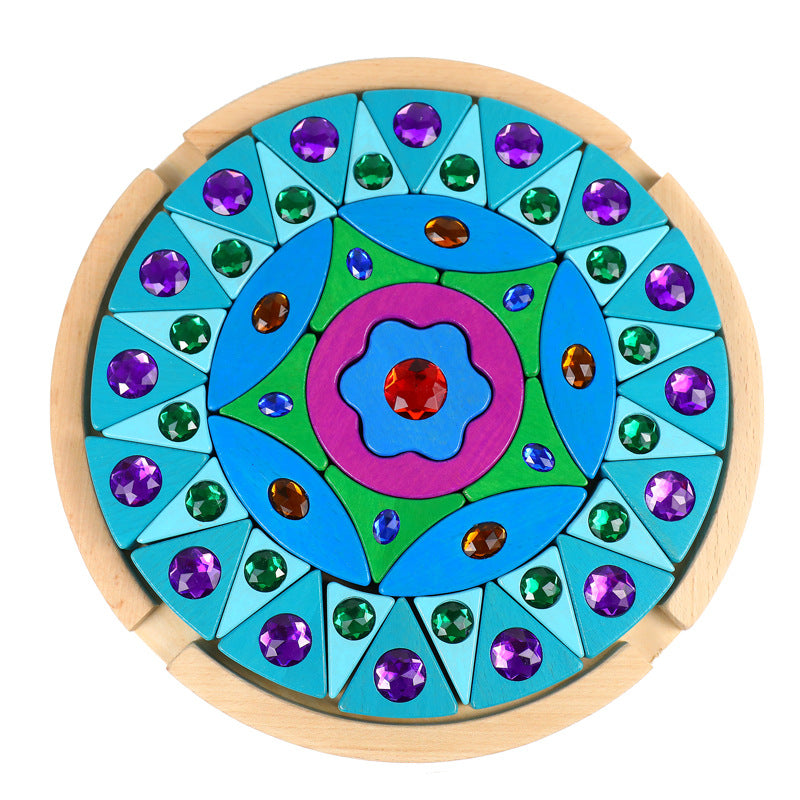 Mandala Jewel Bricks Kreative Holzbausteine ​​für Kinder