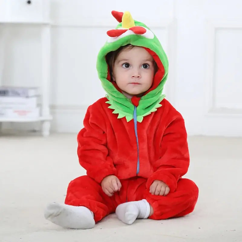 animaux Baby Jumpsuit with Hood Rooster 3 6 Months