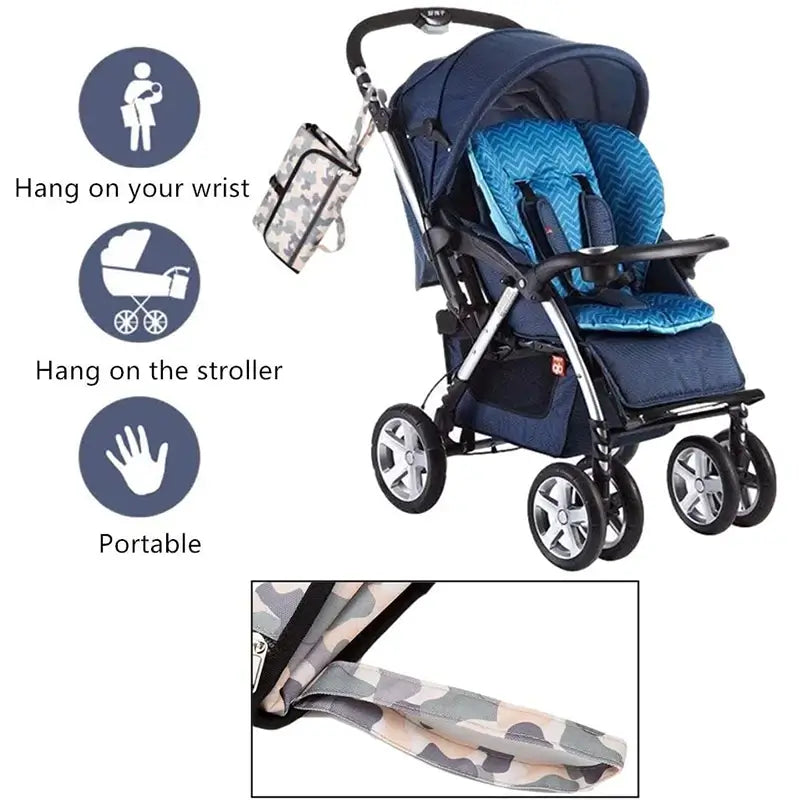 Foldable Baby Diaper Changing Mat TheToddly Hangable on Stroller