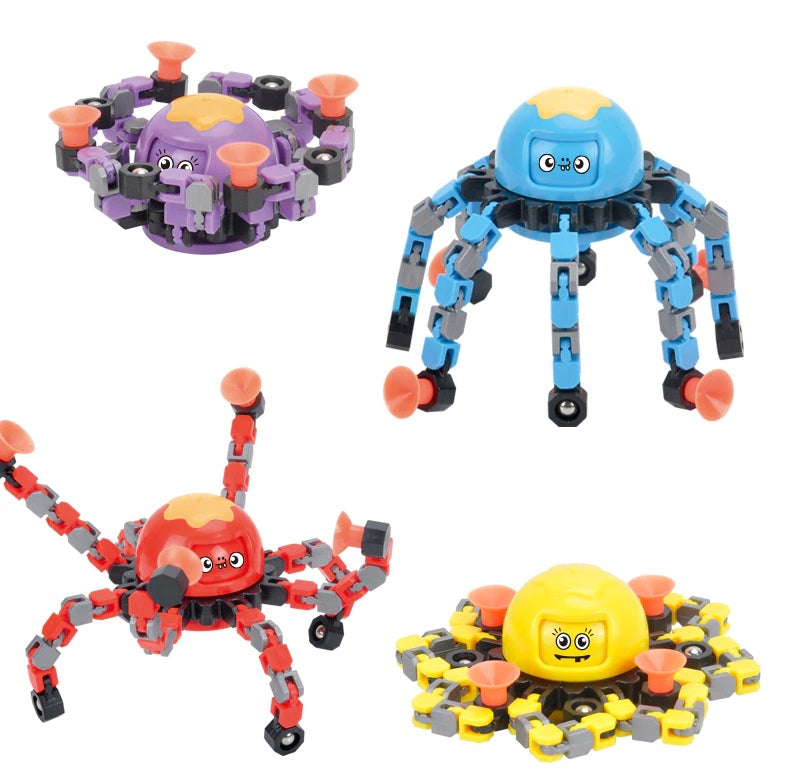 Formverändernde Oktopus-Saug-Handspinner-Spielzeuge für Kinder