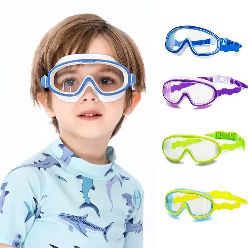 Kids Anti fog Swimming Goggles Anti UV Glasses with Earplugs Antibeschlag Schwimmbrille für Kinder mit Ohrstöpseln Nasenclip Zwembril Simglasögon TheToddly 