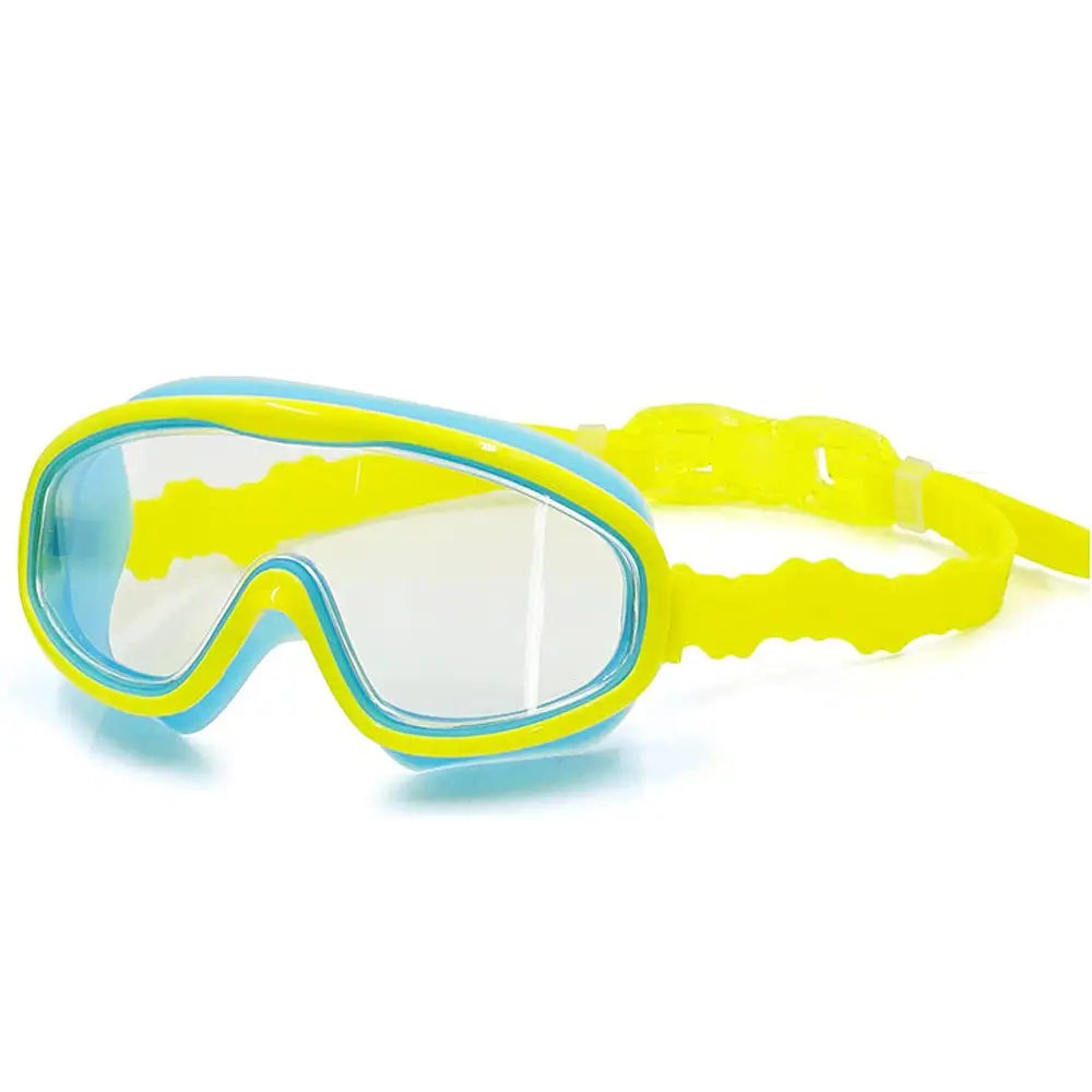 Kids Anti fog Swimming Goggles Anti UV Glasses with Earplugs Kids Swim Goggles Yellow Blue Children 3 8 years Antibeschlag Schwimmbrille für Kinder Zwembril Simglasögon TheToddly