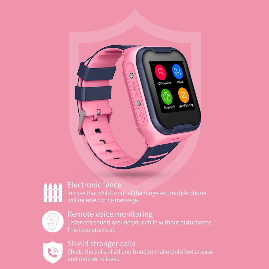 Kids 4G Safety Watch for Kids Anti Lost Smart Watch with GPS Tracker