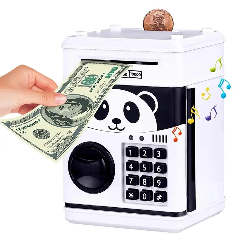 Panda ATM Piggy Bank for Kids Coin Bank with Password Barn Sparlåda Spargris Kinder Spaarvarken Spaardos Tirelire Musical Saving Box - Thetoddly