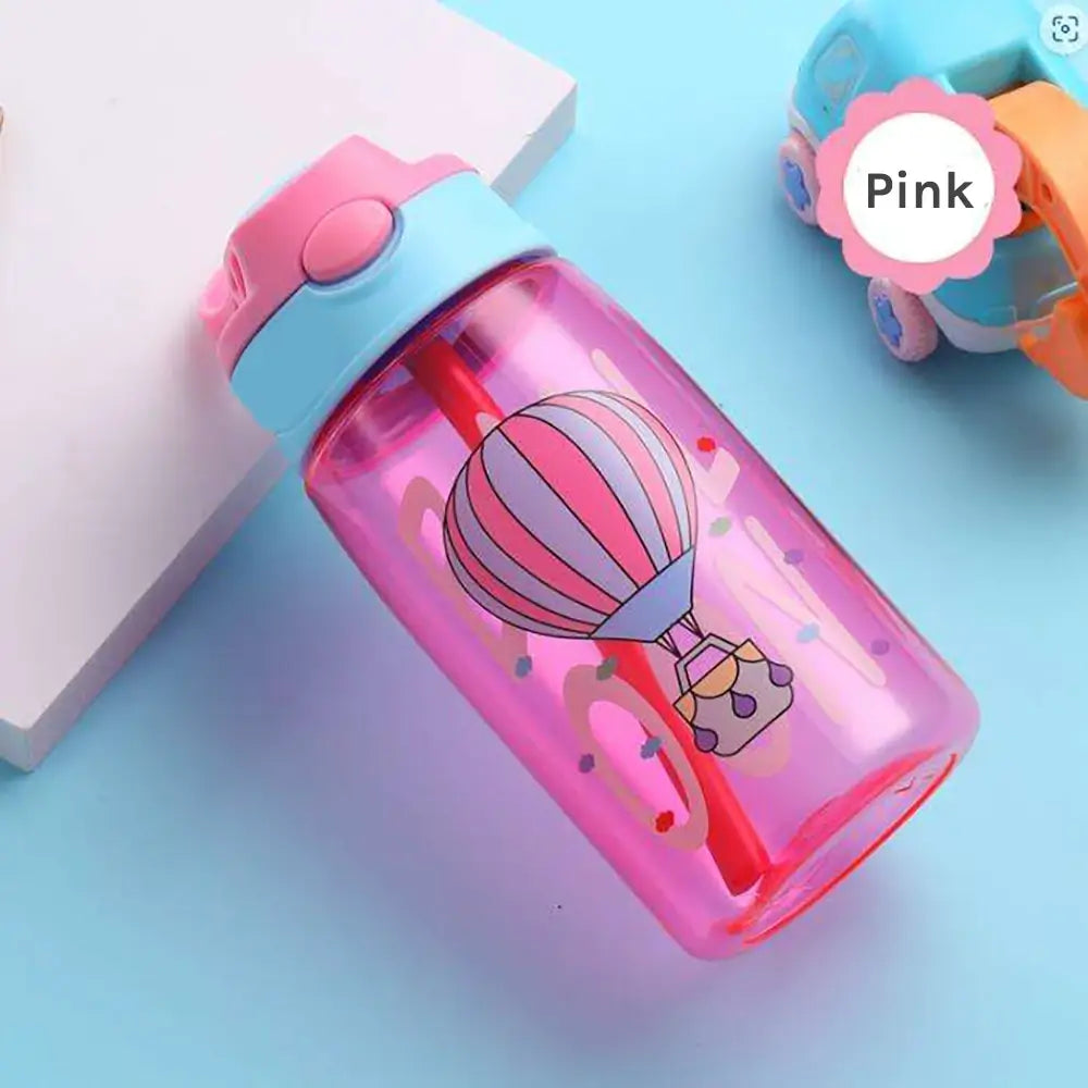 Popup Straw Water Bottle 480ml Kids Drinking Bottle Children Water Bottles Sipper Bottle For Kids Toddlers Drinking Bottle Wasserflasche bouteille d'eau waterfles vattenflaska TheToddly