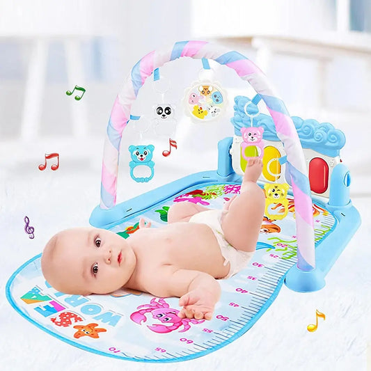 SeaWorld Baby Play Mat Fitness Gym with Piano Playmat Newborn Baby Activity Mat Playgym Rattle Toys Musical Toys