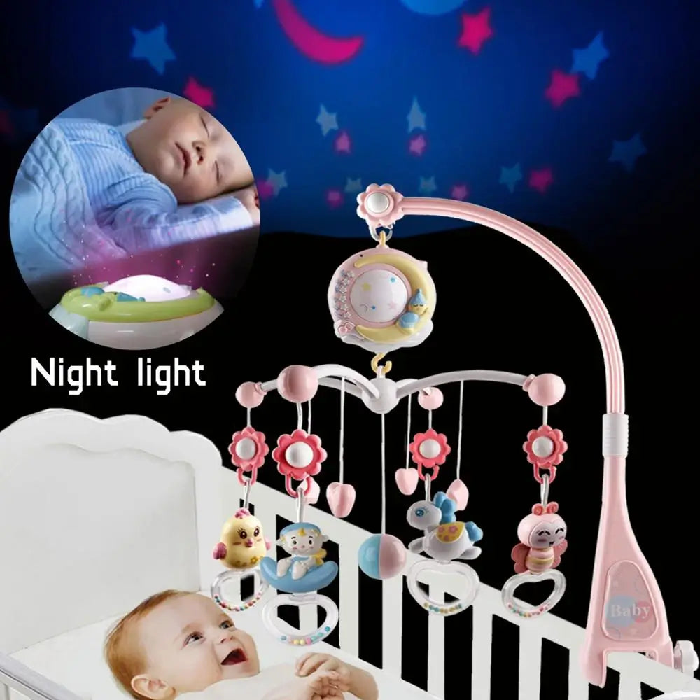 Starlight Rotating Baby Crib Mobile with Music Box Projector Baby Crib Toy Bed Toys TheToddly