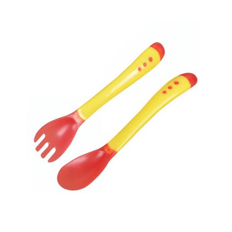 Heat Sensing Baby Spoon and Fork Feeding Set