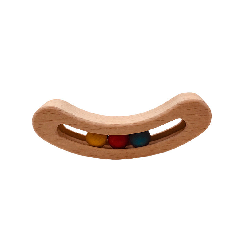 Organic Wooden Rattling Teether Toys for Infants