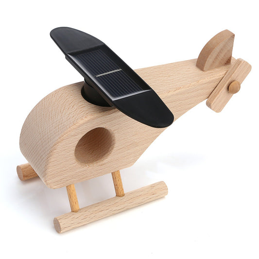 Hélicoptère Solaire Jouet en Bois Fun Science STEM Jouets pour Enfants