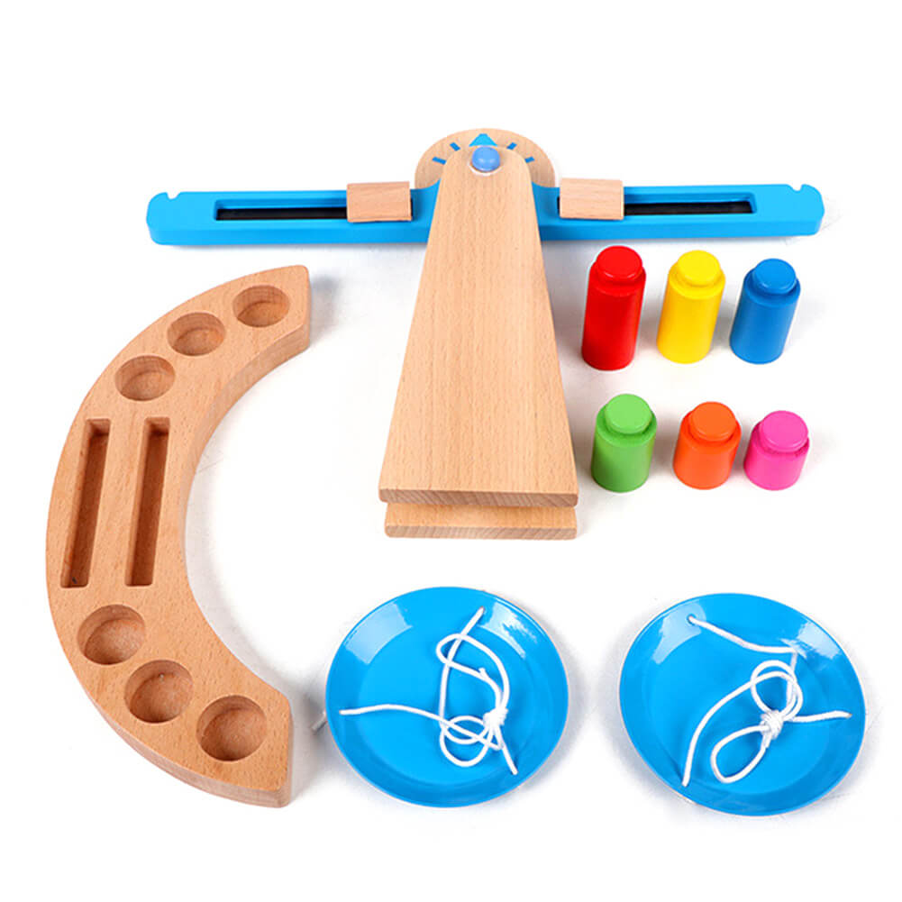 Balance Scale Toy STEM Pädagogisches Holzspielzeug für Kinder