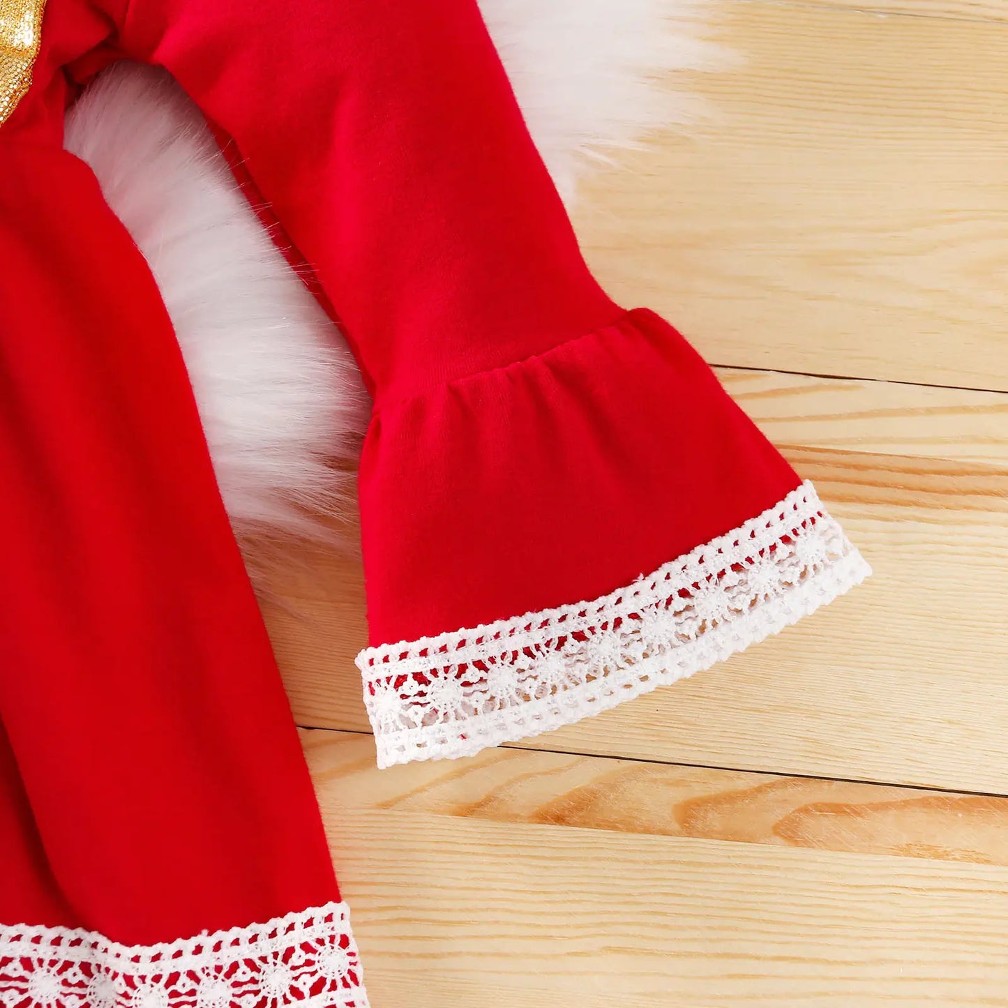 red christmas dress infant Red Christmas Dress for Baby Girls with Golden Bowknot – TheToddly