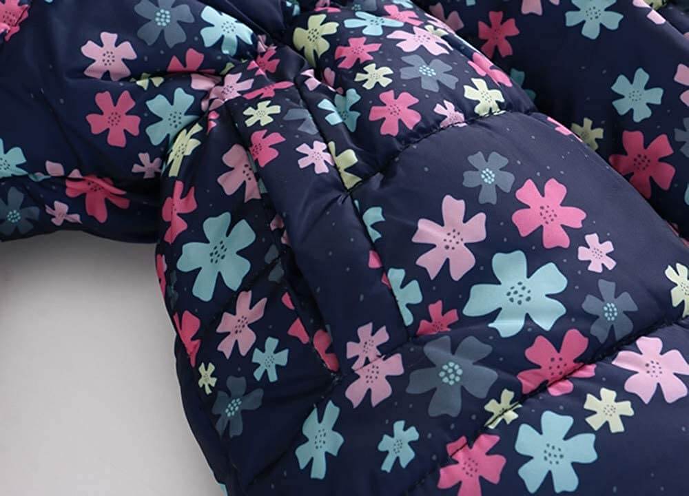 Peuter meisjes bloemen winterjassen Hooded winddichte jassen