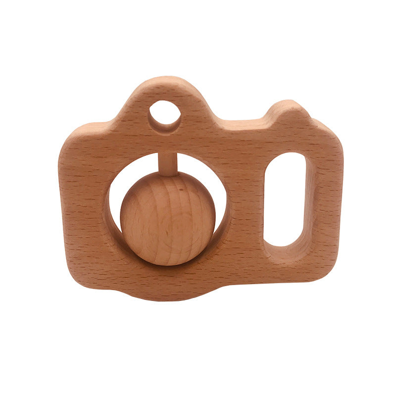 Organic Wooden Rattling Teether Toys for Infants