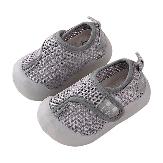 gray first walker shoes for baby boy girl