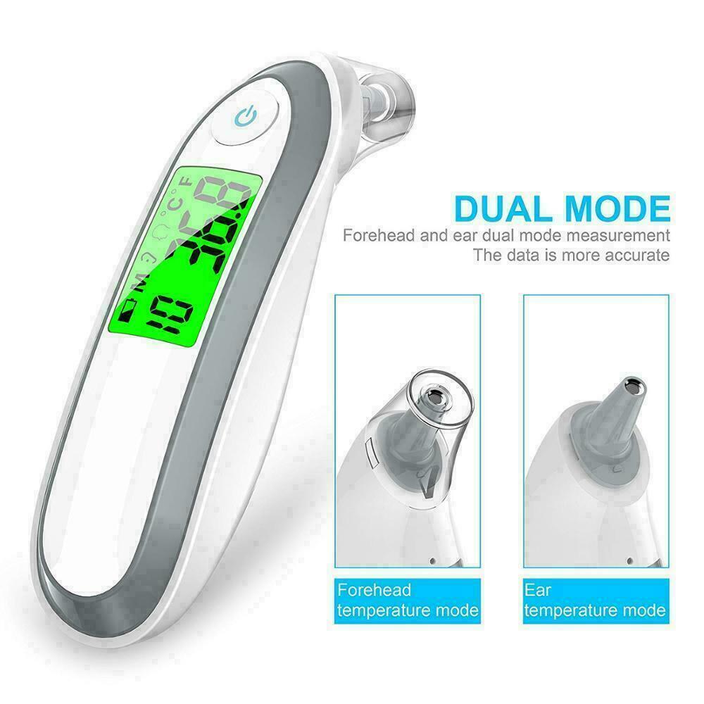 LCD Infrared Thermometer Dual Mode Digital Thermometer Forehead Ear Thermometer Clinical Thermometer for Kids Fast Thermometer - Thetoddly