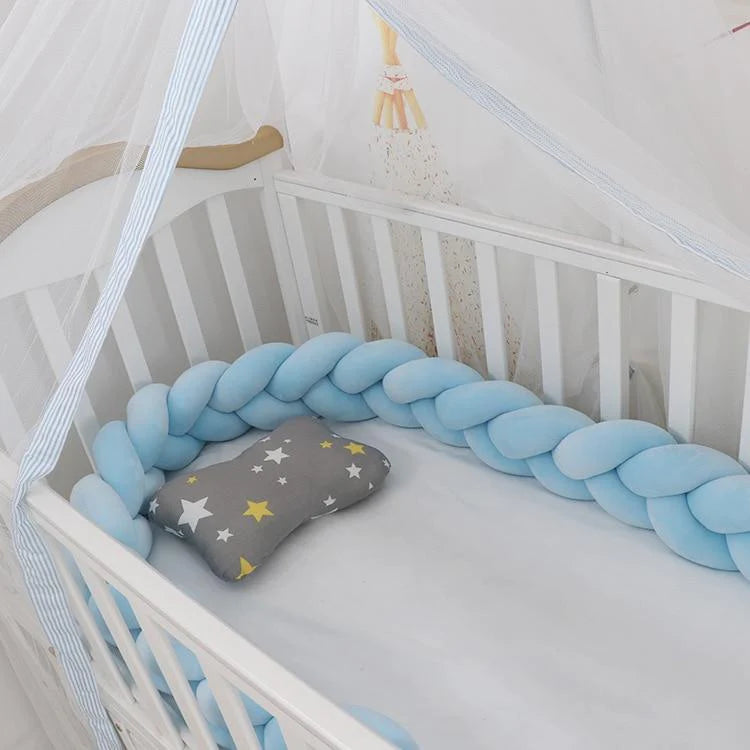 Interweaved Baby Bed Bumper Double Knotted Soft Crib Barrier TheToddly