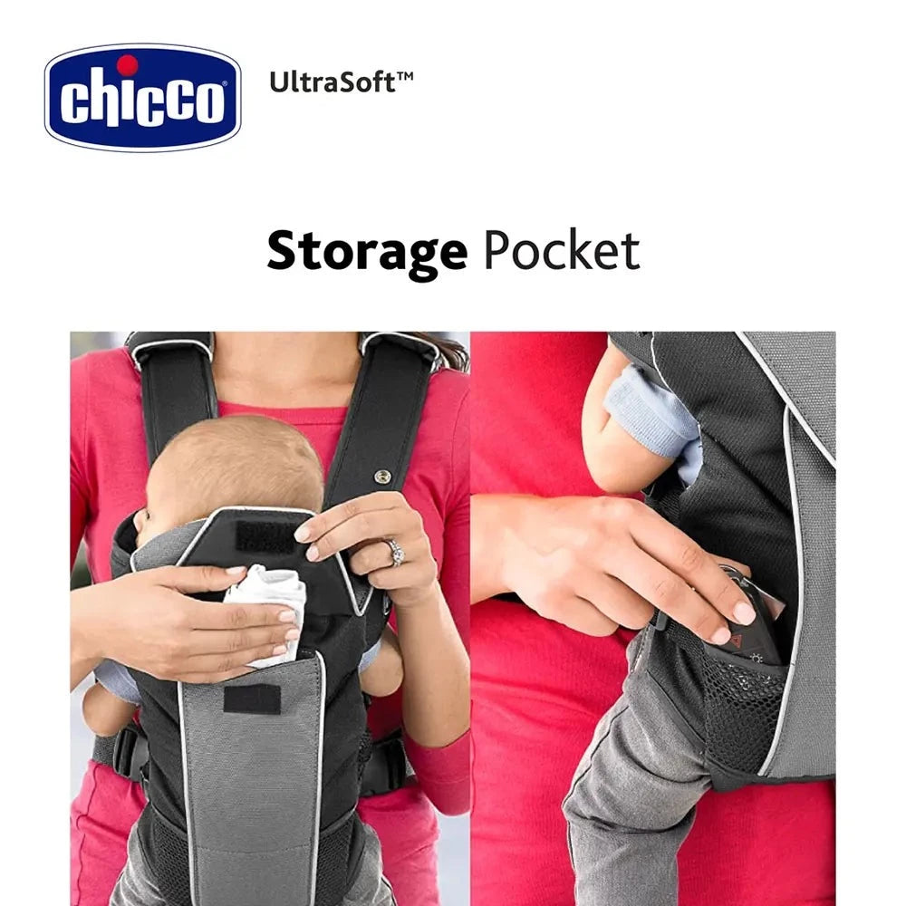 storage pocket in baby carrier