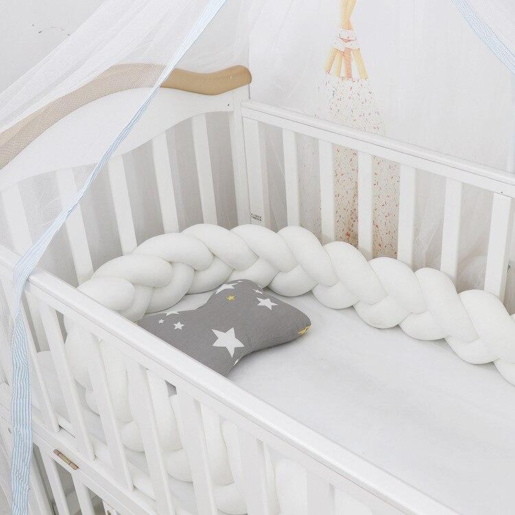 White braided crib bumper sale